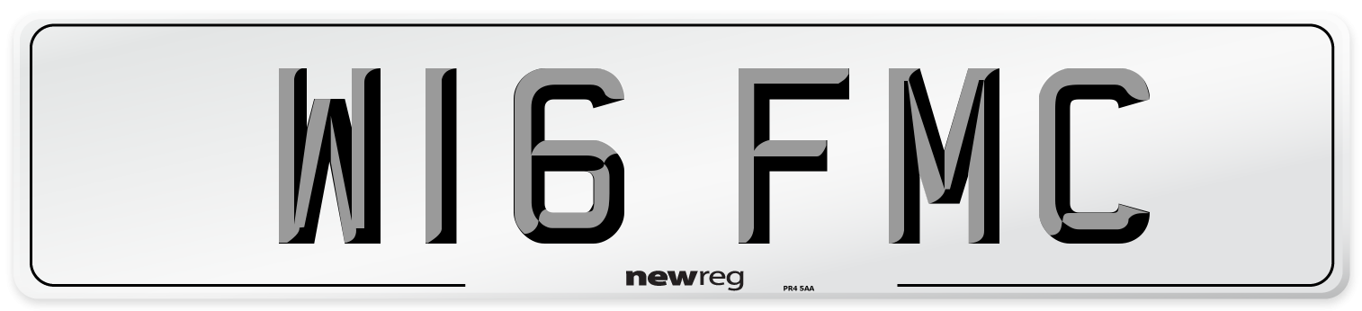 W16 FMC Number Plate from New Reg
